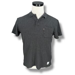 Paul Smith Terry Cloth Polo Shirt Gray Men’s Small Pocket Short Sleeve READ